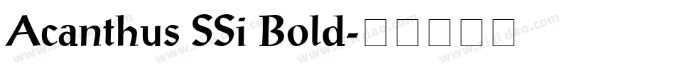 Acanthus SSi Bold字体转换